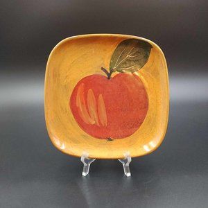 Vintage SARA Hand Painted Apple Italian Salad Dessert Plate Hand Made in Italy